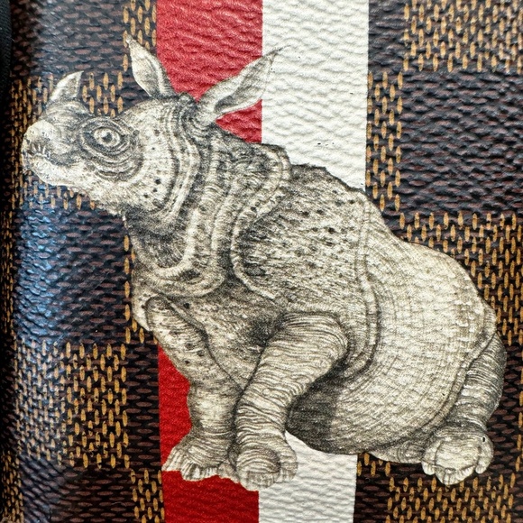 Louis Vuitton Chapman Brothers Rhino Brown Damier Ebene Pocket Organizer de Poch - Picture 5 of 10